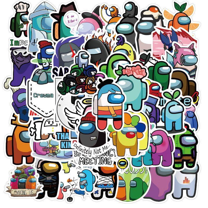 50100 Pcs Sticker Pack Set Game Diy Imposter Decal Waterproof Stickers