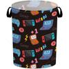 Classic Gamer Hamper, Gamer Laundry Basket For Boys Room, Video Game Storage Bin Nursery Hamper For Bedroom Bathroom Room Decor,