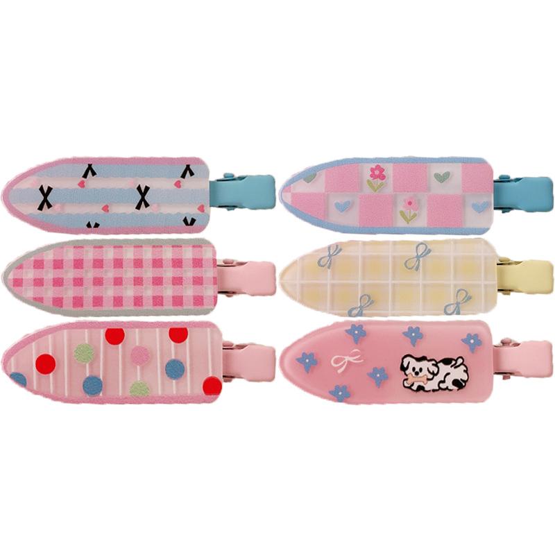 Cherry Polka Dot Floral Bow Hair Clips Love Girl Duckbill Clip Broken Hair Bangs Hair Accessories