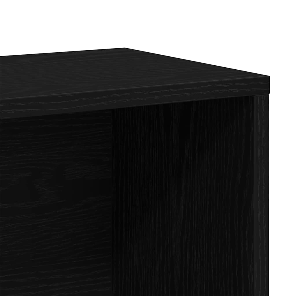Bookshelf Black Oak Effect 155 x 24 x 160 cm