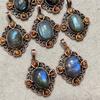 Natural Crystal Jewellery Pendant Healing Stone Gift for Women Labradorite Pendant