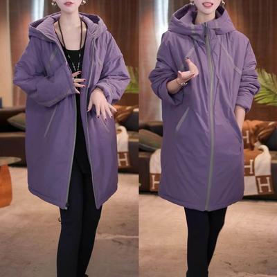 Cappotto Spesso Caldo in Cotone per Autunno Inverno Stiloso Casual Vestibilità Slim Giacca Reversibile con Cappuccio