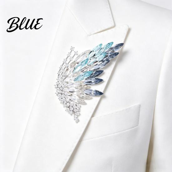 Brooch Accessory Butterfly Colored Diamonds Decor Durable Alloy Sparkling Wings