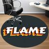 1pc Flame Office Round Rug, Non-slip, Soft and Durable Office Rug for Interior Decoration, Perfect for Office,Decoration Yy260204087