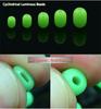 200pcs/lot Green Luminous Beads Green Large Soft Rubber Oval Fishing Space Beans Round Float Sea Fishing Tackle Lure Accessories