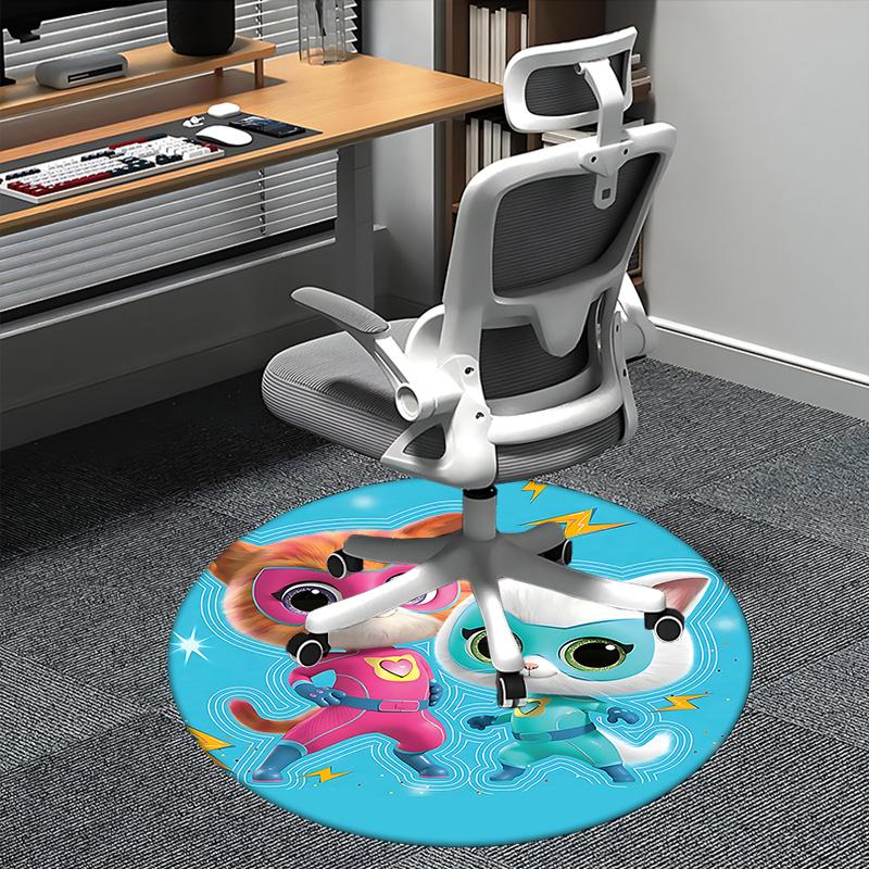 

Superhero Cats Chair Mat - Round Carpet for Home Decor, Office, Living Room 80cm