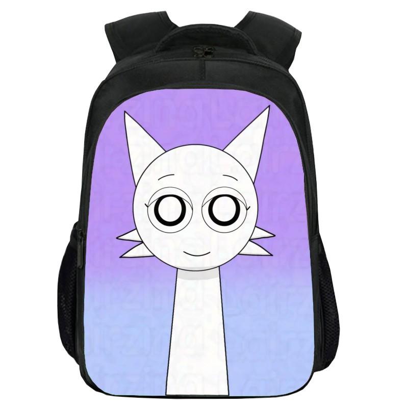 Printed Rhythm Box Sprunki Double-Layer Schoolbag, Cartoon Diy Student Computer Backpack, Backpack For Men