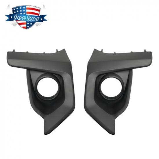 Right & Left Front Bumper Fog Lamp Cover Black for Subaru Crosstrek 21 22 23