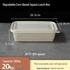 Compostable Rectangular Meal Prep Containers