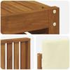 Outdoor Sofa Set 6 Pcs Natural and Cream Solid Acacia Wood