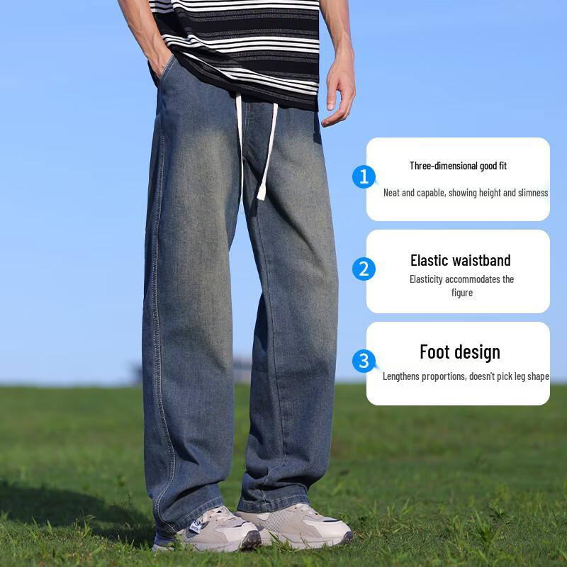 NASA GISS Men's Straight-Leg Loose Jeans