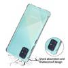 För Samsung Galaxy A71, Transparent Mjuk Stötsäker Stötfångare Skal Repskyddande Silikon TPU Mjukt Skyddsskal Silikon Skal