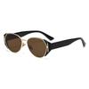 Retro cat eye sunglasses women's round face thin advanced sunglasses old money wind UV protection glasses