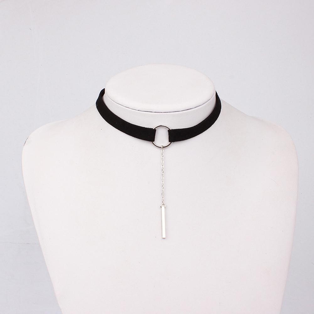 SUMENG 2024 New Fashion Black Velvet Choker Necklace Chain Bar Chokers  For Women Collares Jewelry Gifts