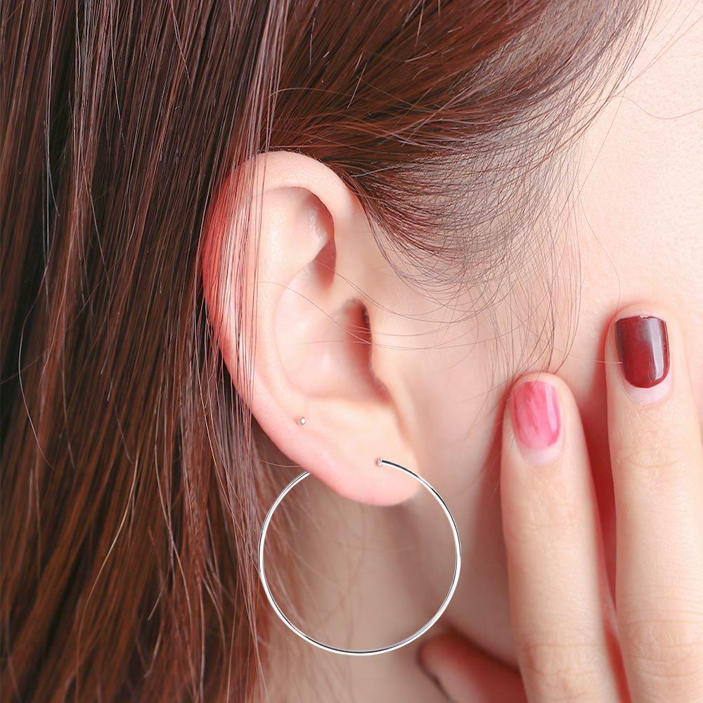 Women Geometric Party Punk Personalized Ring Fashion Ear Studs Hoop Earrings Jewelry