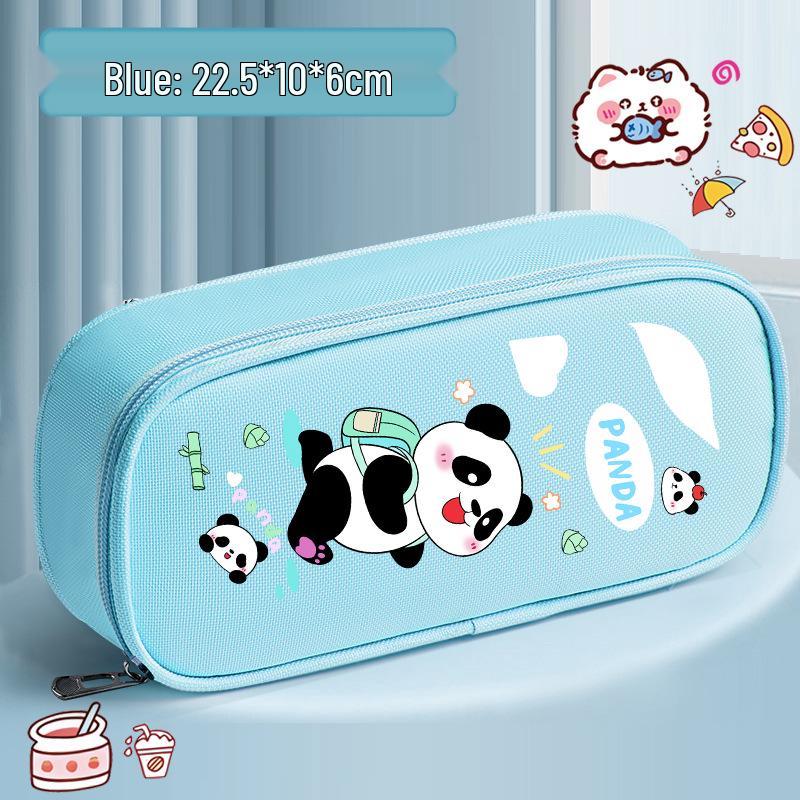 Capybara Double Layer Pencil Case: Large Capacity Cartoon Stationery Box for Elementary School