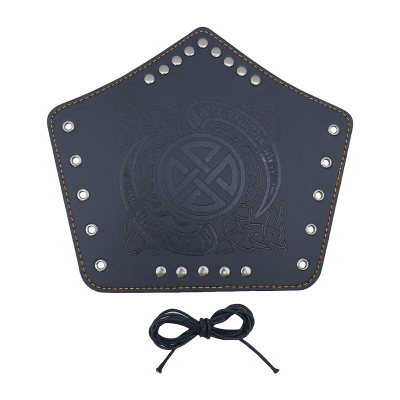 Historical Arm Guard Cosplay Arm Gauntlets Vintage Armband Knight Arm Guard Festival Costume PU Leather Arm Bracers