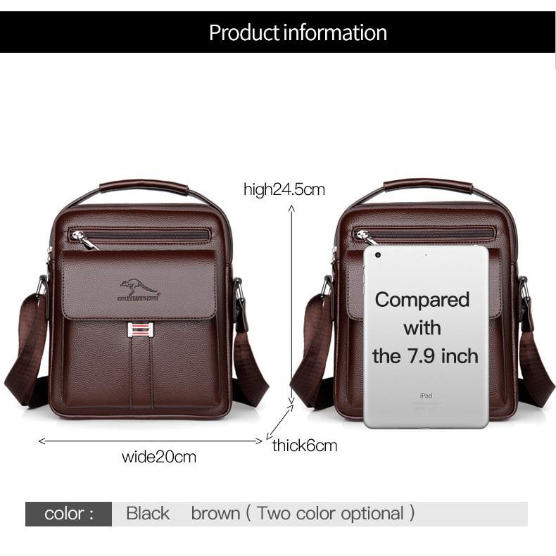 Men's Multi-Functional Crossbody Handbag - Double-Layer, Large Capacity, Fashionable Design