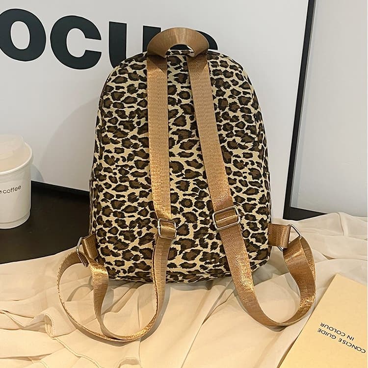 Women's Leopard Print Backpack Tote