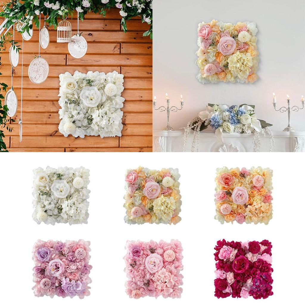 Flower Wall Panel Romantic Banquet DIY Background 13.78inchx13.78inch Table Runner Decor for Wedding Event Stage Ceremony Home