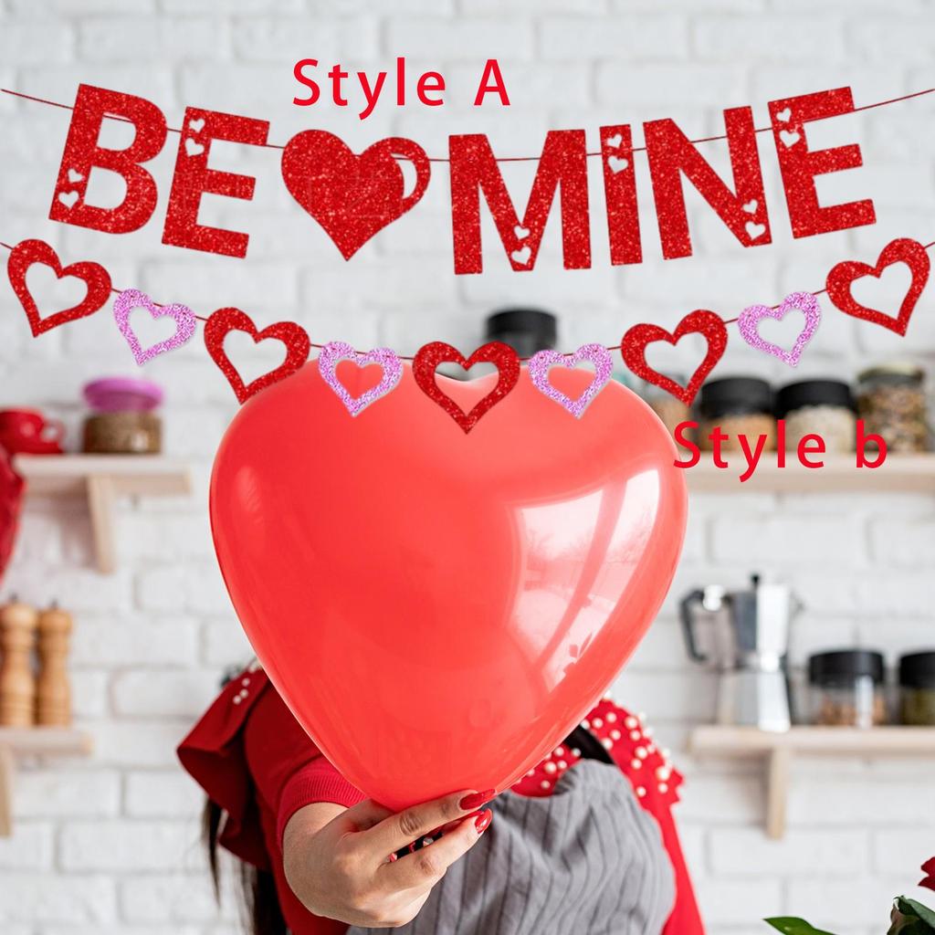 Happy Valentines Day Banner Paper Heart Garland Hanging Streamer for Party Decoration Bridal