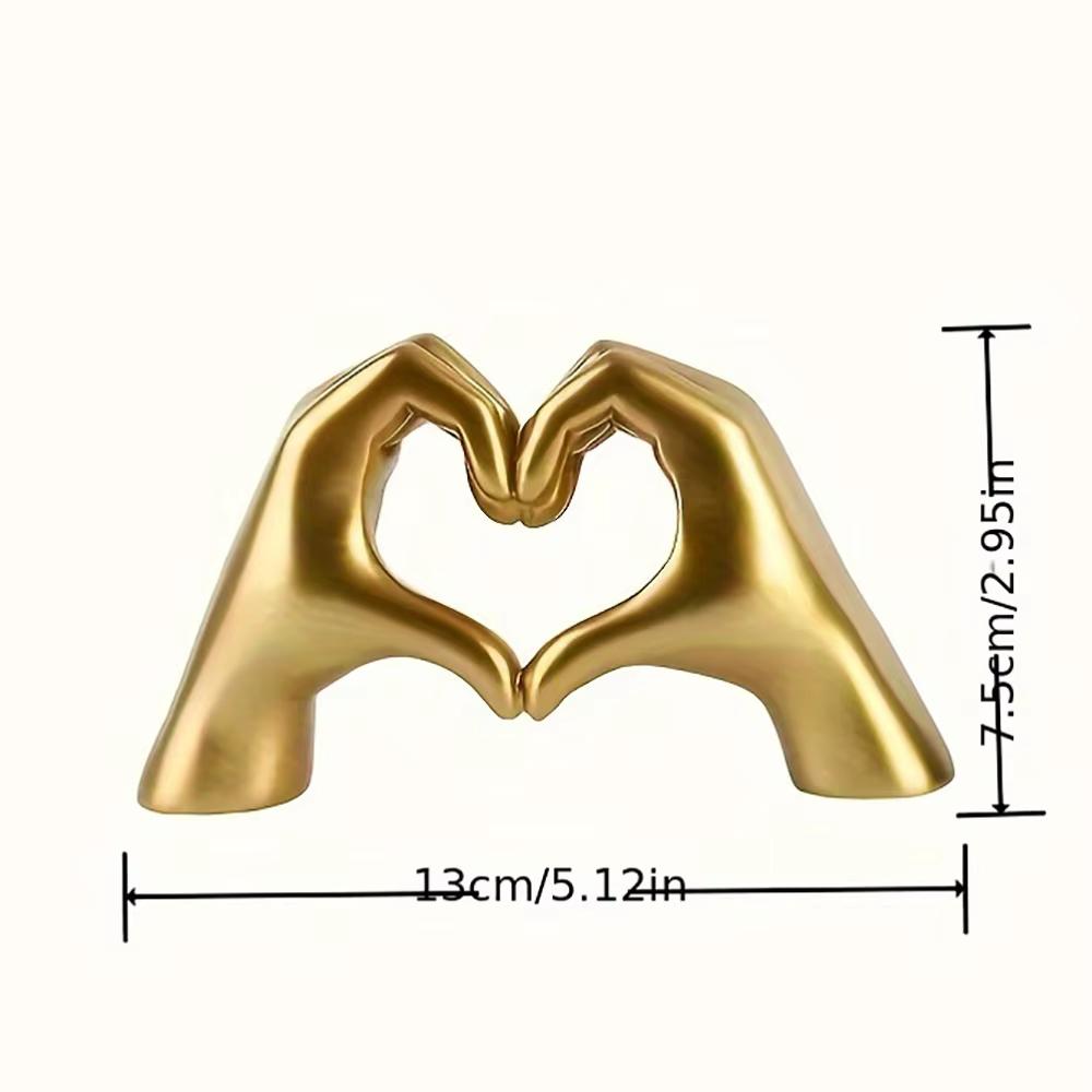 Love Gesture Resin Statues Sculptures Desktop Ornament Sculpture Figurines Simple Art Crafts Office Home Decoration Holiday Gift