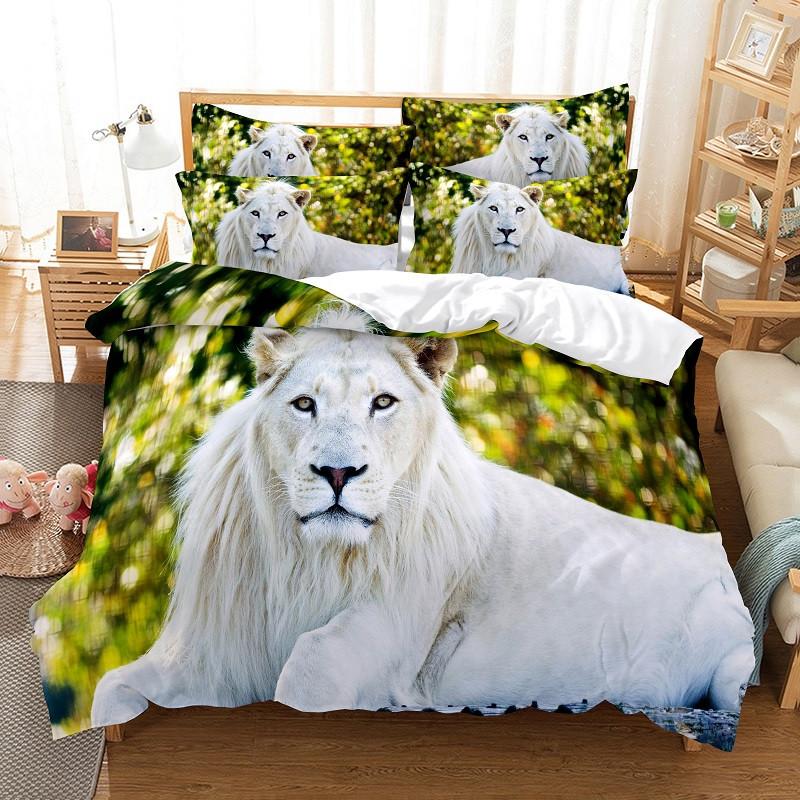 Löwe Bettwäsche-Set Bettbezug-Set 3D Bettwäsche Digitaldruck Bettwäsche Queen Size Bettwäsche-Set Modedesign