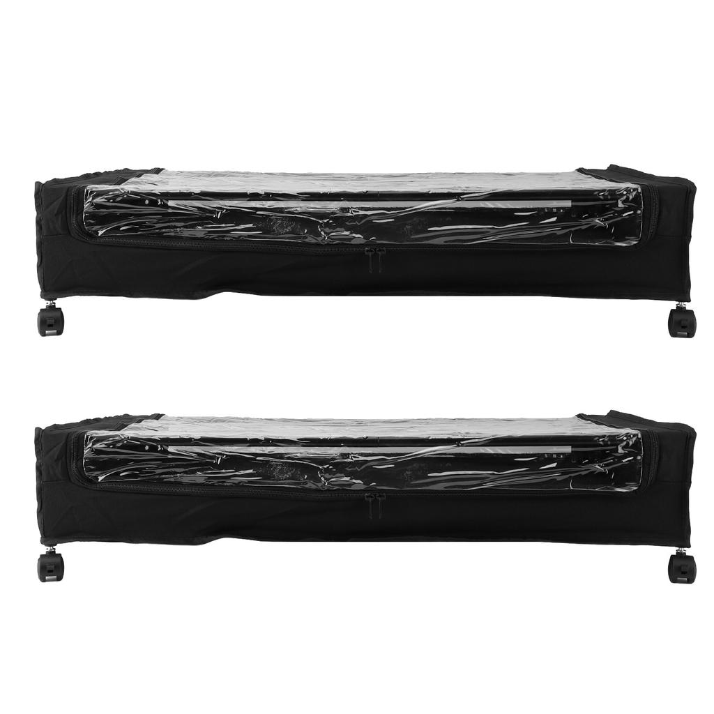 Rolling Under Bed Container Space Saving Easy Pull Out Versatile Underbed Shoe Storage Organizer for Clothes Bedding