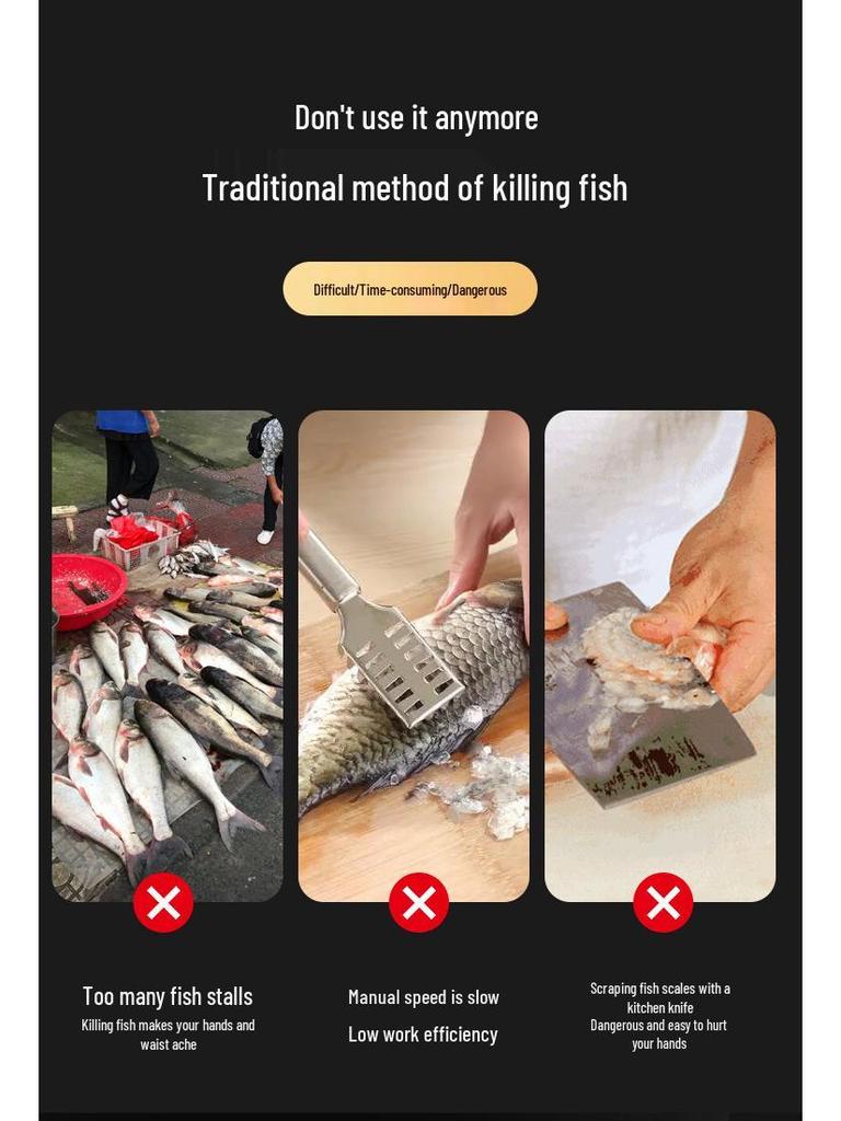 Household Electric Waterproof Rechargeable Fish Scaler Scraper