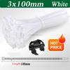 Plastic Clamping Collar Cable Greenhouse  Self-Locking Plastic Nylon Tie Outdoor Resistant ZipTies  Wraps Management Bundles
