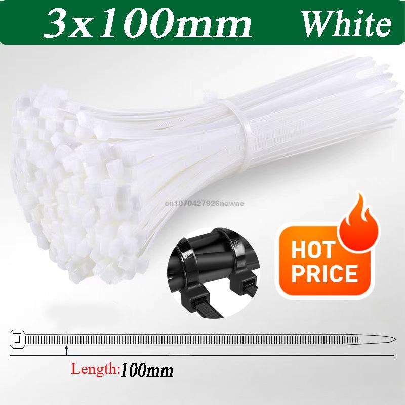 Plastic Clamping Collar Cable Greenhouse Self-Locking Plastic Nylon Tie Outdoor Resistant ZipTies Wraps Management Bundles