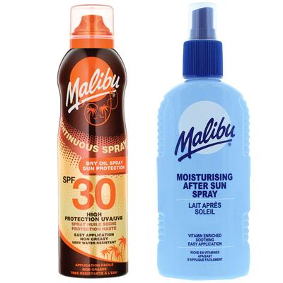 Malibu SPF30 Protective Balm 175ml + After Sun Spray Balm 200ml