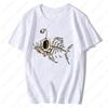 Gothic Bonefish Skull TShirt  Womens Cotton Vintage Streetwear Dark Humor Fishing Enthusiast Gift Soft Vintage Graphic Tee