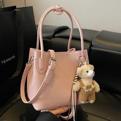 Frühling 2025 Einfach Vielseitig Mode Einfarbige Tragbare Eimer Tasche Premium Pendler Lässig Eine Schulter Crossbody Damen Tasche