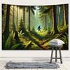 Mystical Forest Tapestry Enchanted Woods Wall Art for Bedroom or Living Room Large Decorative Hanging Bring Nature Indoors