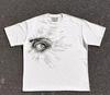 Creative Vintage Style Small-sized Unique Design High Street Hip-hop Loose Pure Cotton Men's and Women's Couple Short T-shirt