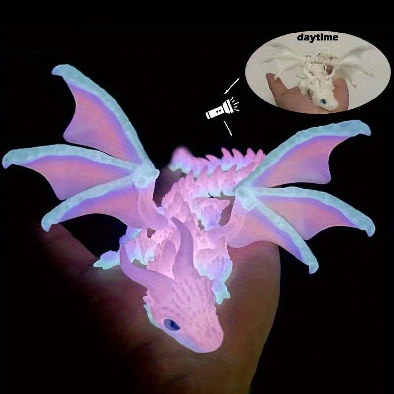 30cm 3D Printed Dragon with Double Horned Figurine Wings Ideal for Car Ornament, Home & Car Decor, Living Room Flying Dragon Toy