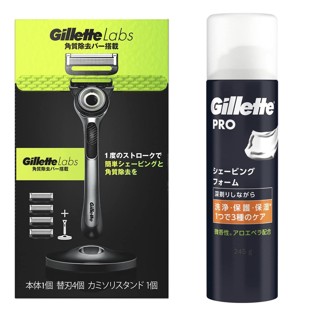 Gillette Razor 4 Replacement Stand Foam Close Lab Body, Blades, Included, Razor, Men's, Shave,