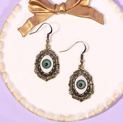 Coconal Frauen Punk Vintage 3D Auge Baumeln Ohrringe Goth Hängenden Tropfen Anhänger Retro Ohrringe Schmuck Party Zubehör Geschenk