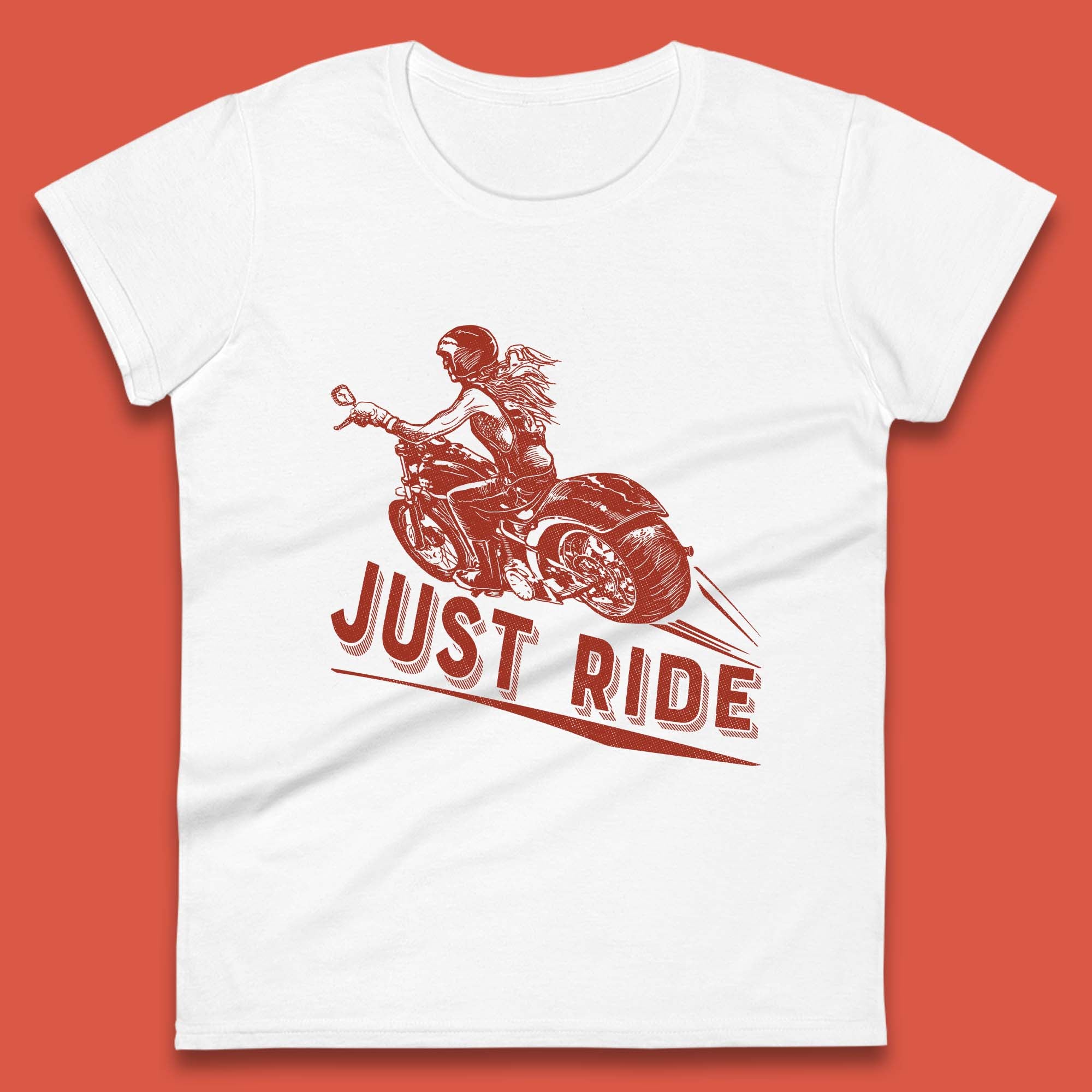 Just Ride Womens T-Shirt Mens Tops Tees Unisex S