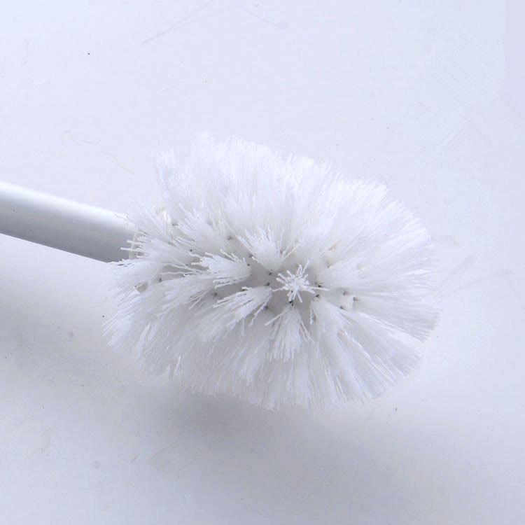 Eco-Friendly White Round Toilet Cleaning Brush with Separate Head
