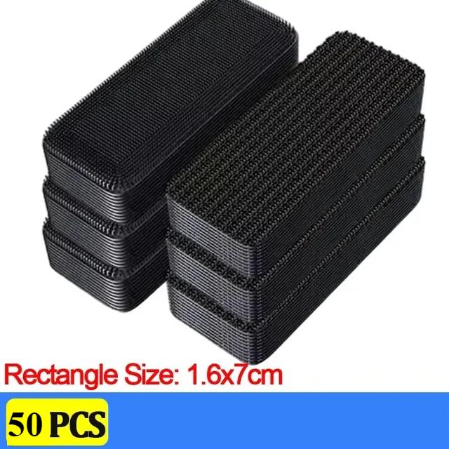 

Наклейки для фиксации ковров 50/1 шт. Двойные высокоадгезивные фиксирующие автомобильные заплатки нескользящий коврик для дома коврики для ног нескользящие ленты для захвата новые Square(1.6*7CM)*50PCS