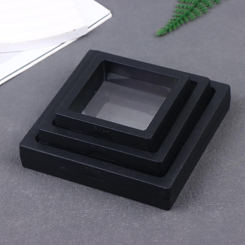 10Pcs Transparent Floating Display Box Plastic Film Jewelry Packaging Box Jewelry Necklace Ring And Collectible Storage Box