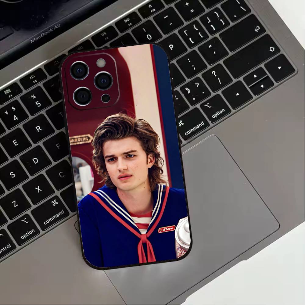 COOL S-Steve H-Harrington  Phone Case For iPhone 17,16,15,14,13,12,11 Plus,Pro Max,XS,Soft Silicone Black Cover