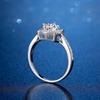 BagueRingen-anillo de boda de plata de ley S925 para mujer, joyería de moissanita de 2ct D-COLOR, certificado GRA