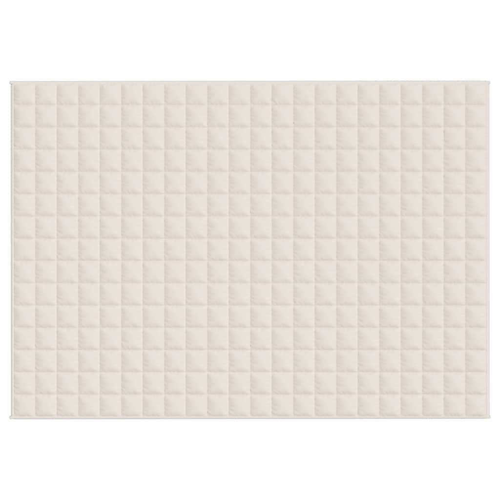 Vidaxl Weighted Blanket, Cream, 155X220 Cm, 11 Kg, Fabric
