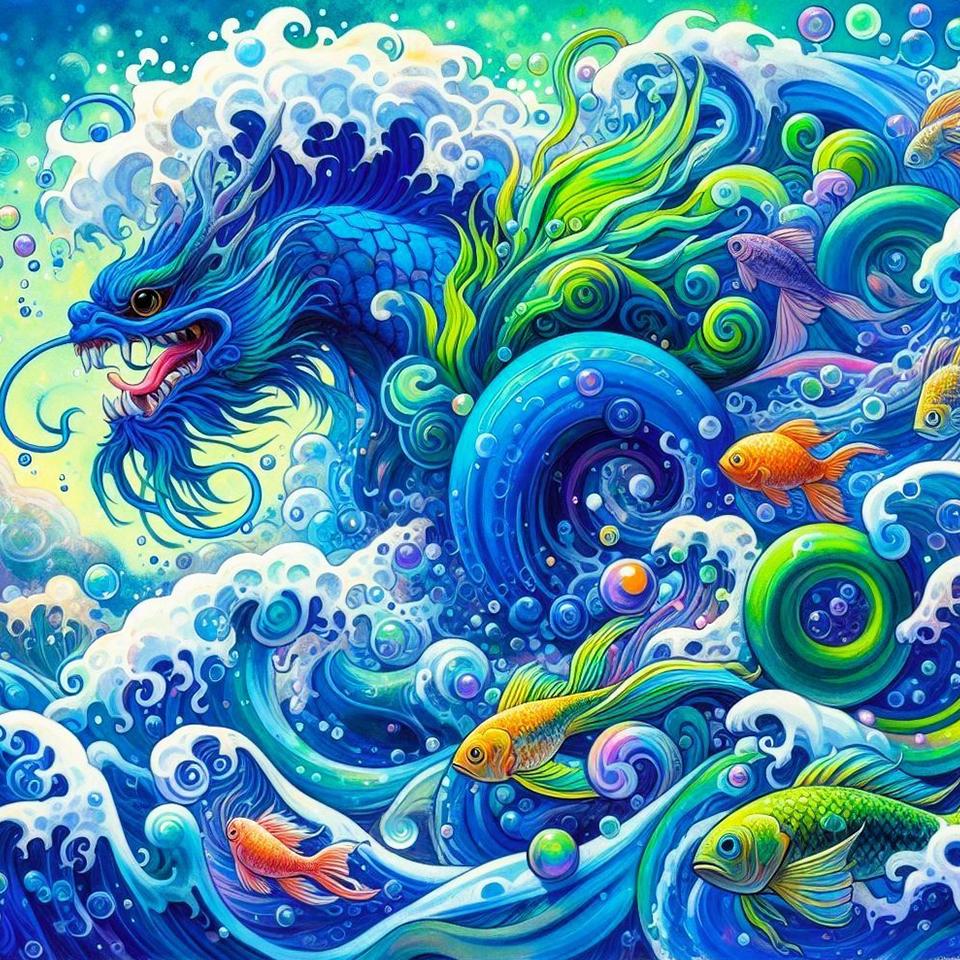 

Новая алмазная картина подводный дракон 5D вышивка дракон животное полный круг квадратная мозаика креатив дом гостиная хобби Full Round 20x20CM