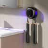 UV-C Toothbrush Cleaner UV Sanitizer Case Storage Holder Rechargeable Easy Lithium-ion Battery to Install Wall-Mounted with Light Oral Health