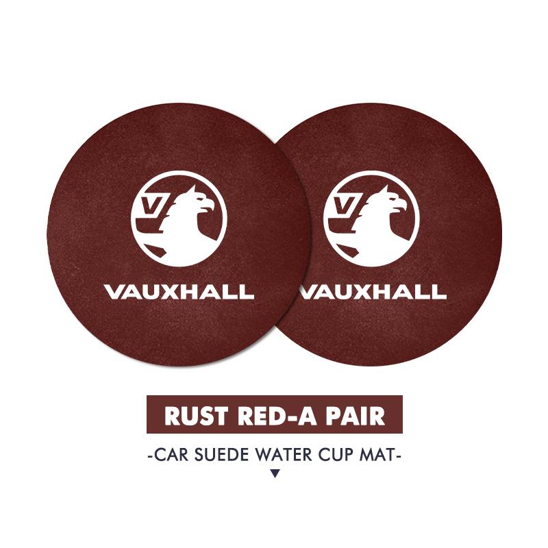 

2pcs Car Coasters Anti-Slip Pad Water Cup Holder Slot Pad For Vauxhall VXR Dokker Lodgy Logan Astra G J H