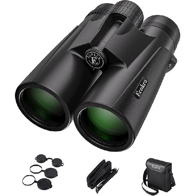 12x42 HD Binoculars for Adults, High Power Binoculars with Tripod Phone Adapter, Waterproof Compact Binoculars for Bird Watching Hunting Stargazing,